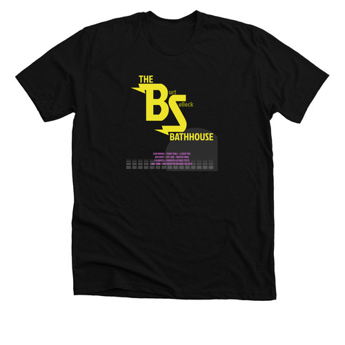 The BS Bathhouse, a Solid Black Blend Premium Unisex Tee