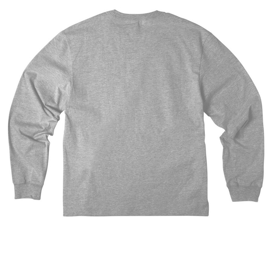 Simple Campaign Shirt Blue, a Athletic Heather Unisex Heavyweight Long Sleeve Tee (back-view)