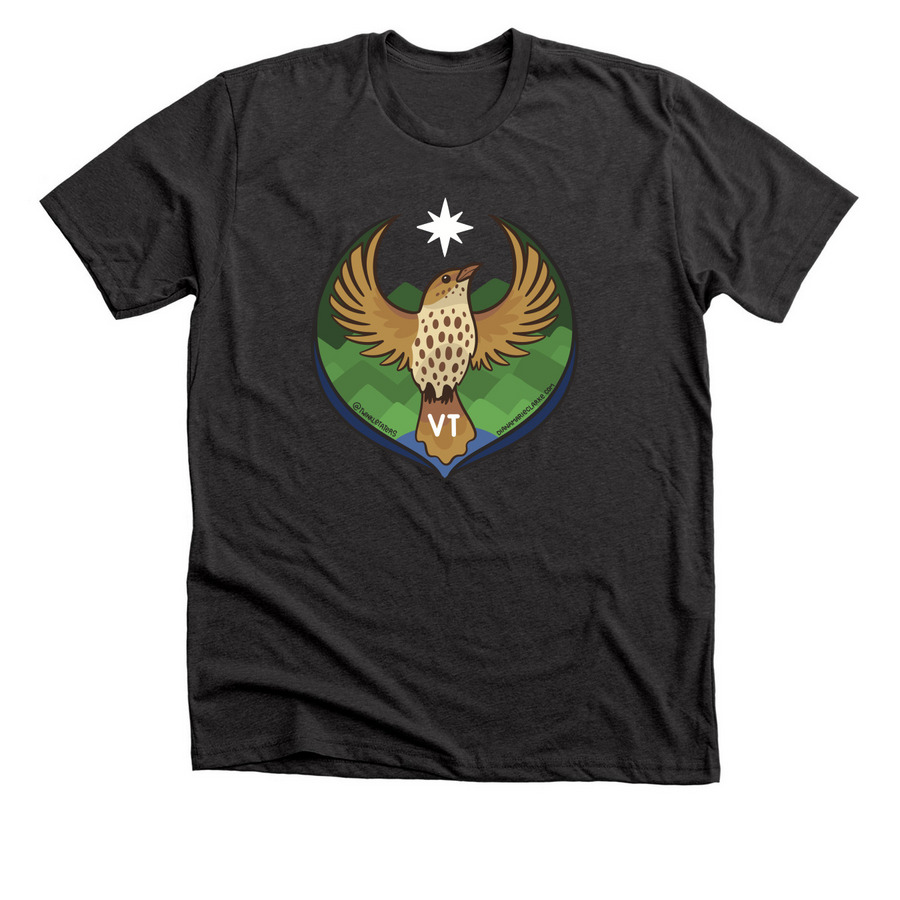 Rebel Thrush - Clothes, a Dark Grey Heather Premium Unisex Tee