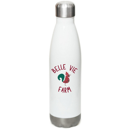 Be Cool with the BVF Water Bottle, a White Stainless Steel Water Bottle