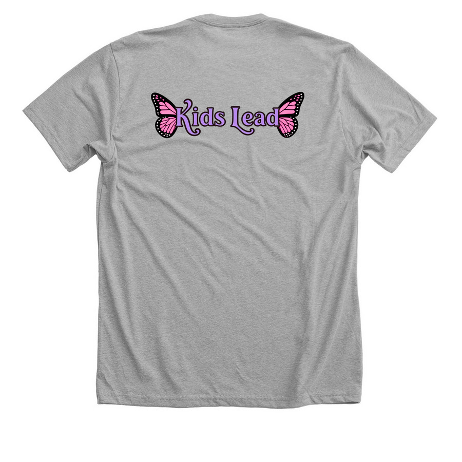 connect. empower. advocate. grow, a Athletic Heather Premium Unisex Tee (back-view)