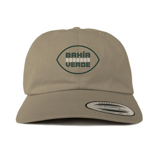 Bah?a Verde Green Football Hats, a Khaki Printed Classic Baseball Cap