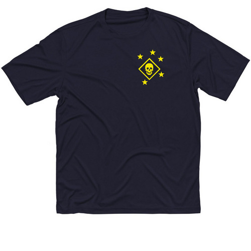 Bravo Raider "ACTIVEWEAR" Yellow Print, a True Navy Classic Performance Tee