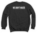 Feed People, Not Landfills Tee, a Black Crewneck Sweatshirt (back-view)