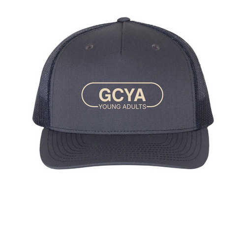 GCYA, a Ombre Blue/ Navy Printed Five-Panel Trucker Cap