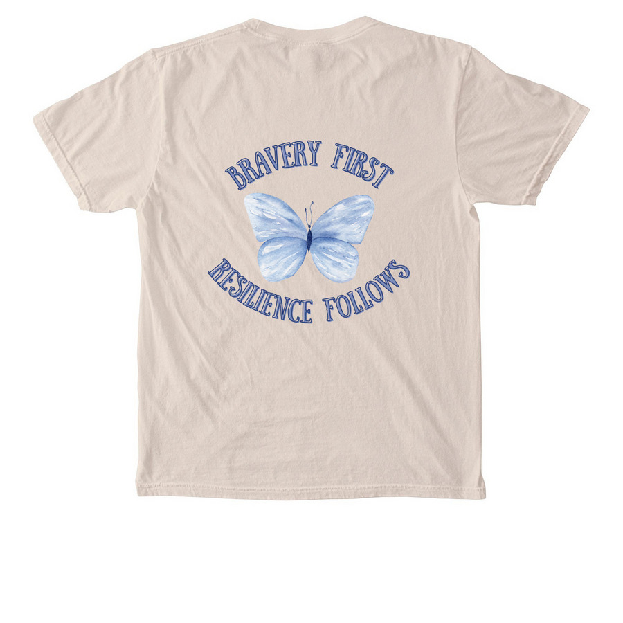 The Resilience Club, a Ivory Comfort Colors Pocket Tee (back-view)