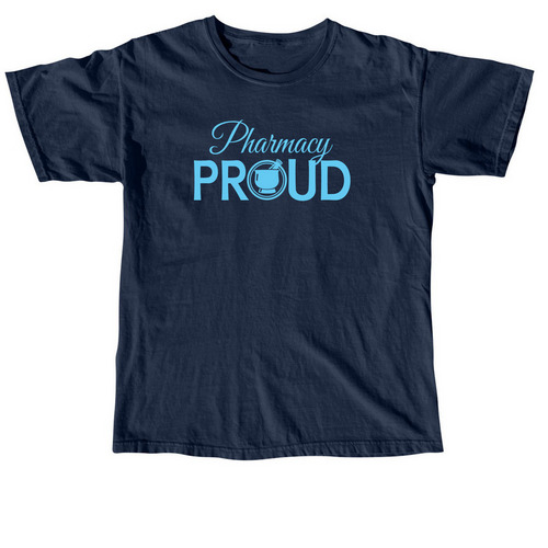 Pharmacy Proud - Blue, a True Navy Comfort Colors Unisex Tee