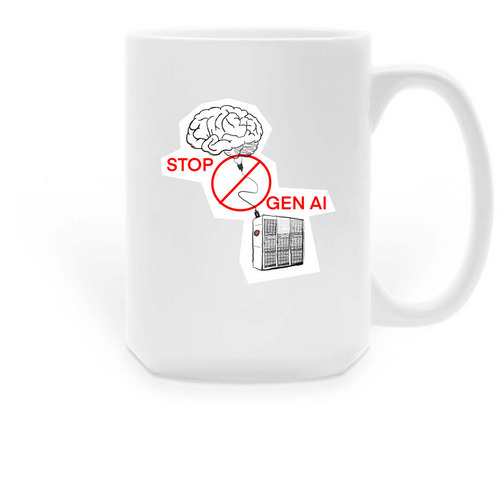 Free Your Mind by Dally, a White Large Coffee Mug