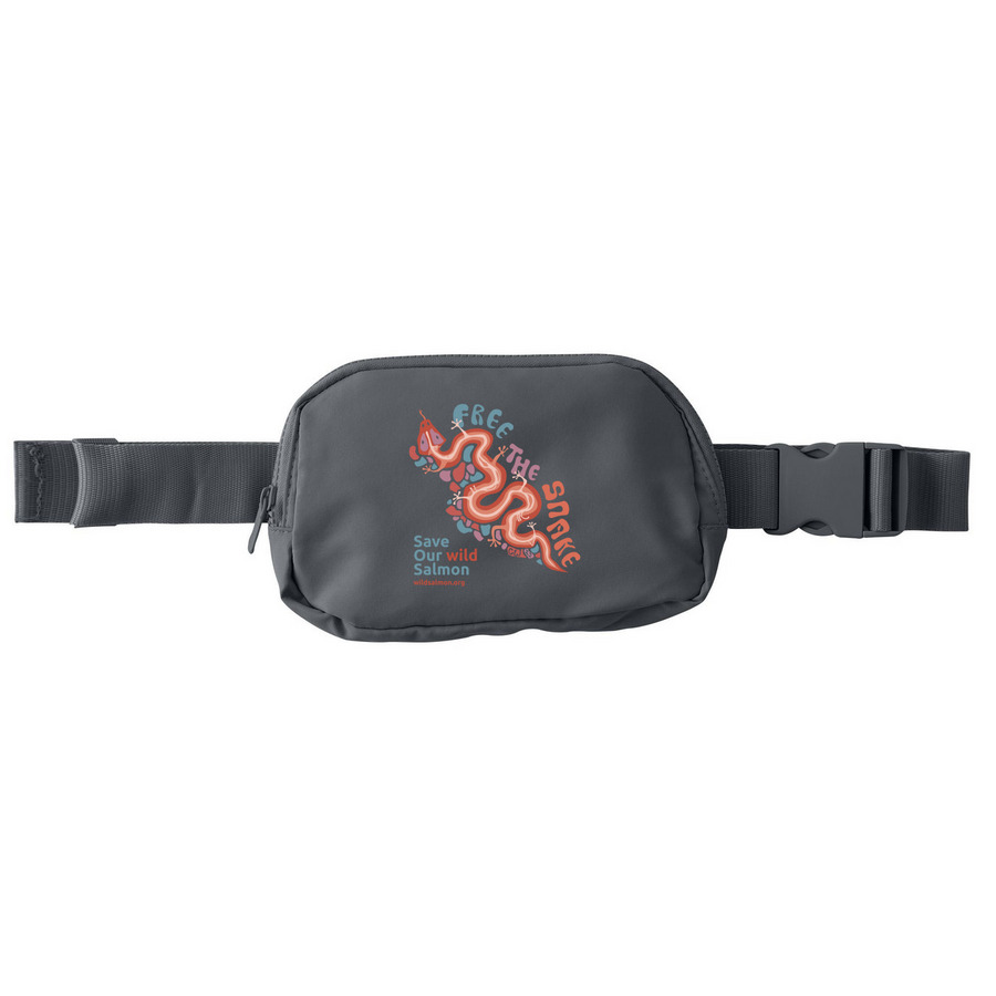 Free The Snake by Cal Waichler, a Storm Grey Matte Hip Pack