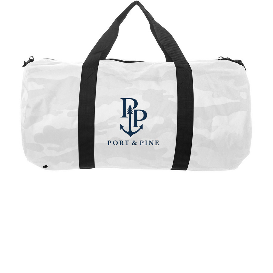 White Camo Port & Pine Duffle Bag | Bonfire