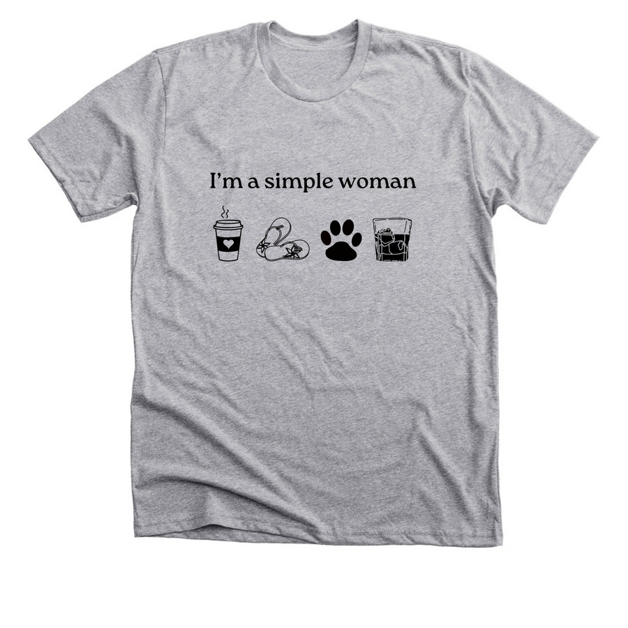 Simple woman&nbsp;, a Athletic Heather Premium Unisex Tee