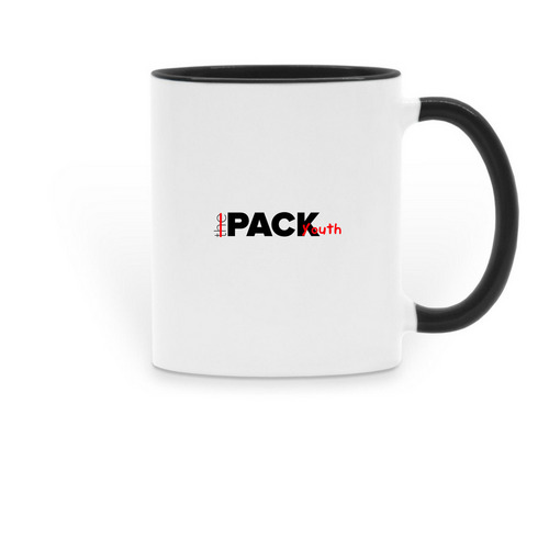 PACK COFFEE CUP, a Black Two-Tone Ceramic Mug