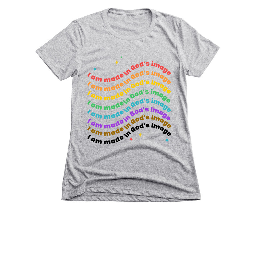PRIDE In God's Image&nbsp;, a Dark Heather Grey Women's Slim Fit Tee