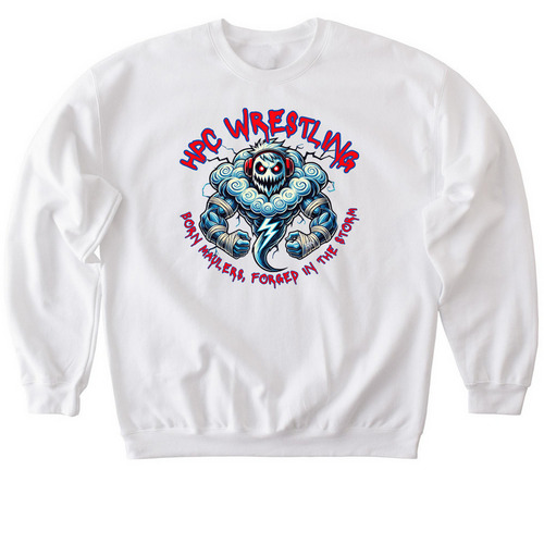 R-N Sports Exclusive Design, a White Softstyle Crewneck Sweatshirt