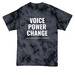 Crystal Tie Dye Voice Power Change, a Black Crystal Tie Dye Tee