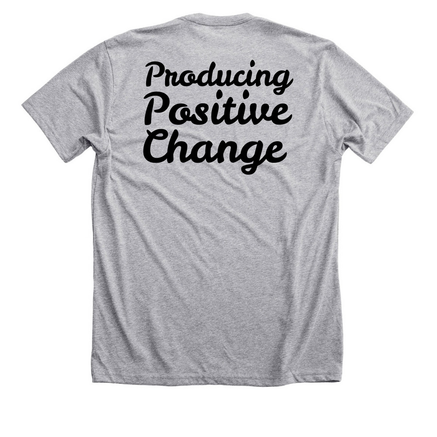 The New Movement, a Athletic Heather Premium Unisex Tee (back-view)