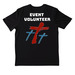 EVENT VOLUNTEER SHIRT, a Black Nike Dri-FIT Jersey Blend Performance Tee (back-view)