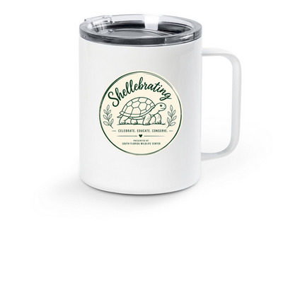 Shell Yeah! Thermal Mug, a White Stainless Steel Travel Mug