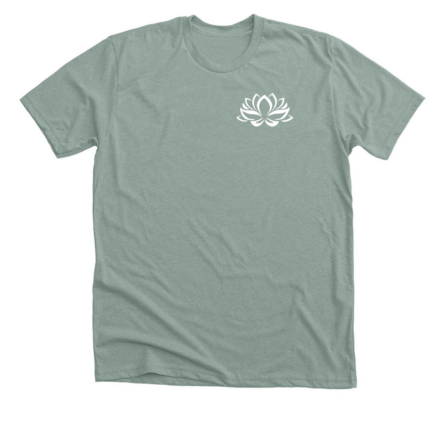 Tops, a Heather Sage Premium Unisex Tee