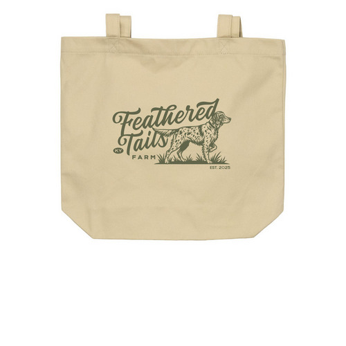 Feathered Tails Farm - Tote Bag, a Oyster Organic Cotton Tote Bag
