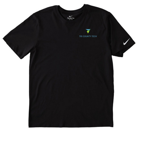 Printed TCT Logo Shirts, a Black Nike Dri-FIT Jersey Blend Performance Tee