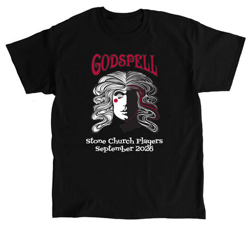 Godspell Design 2, a Black Classic Unisex Tee