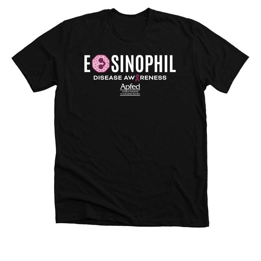 Eosinophil Disease Awareness, a Solid Black Blend Premium Unisex Tee