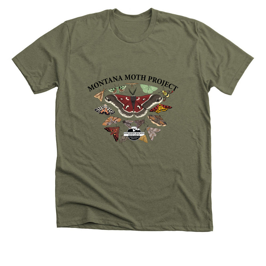 The MMP Classic&nbsp;, a Heather Olive Premium Unisex Tee