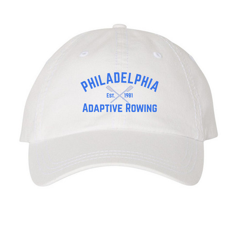 Classic PAR Rowing Hat, a White Printed Pigment Dye Baseball Cap