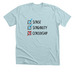 Sense Sensibility Censorship, a Heather Ice Blue Premium Unisex Tee