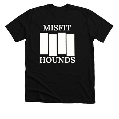 Misfit Hounds Black Flag, a Solid Black Blend Premium Unisex Tee