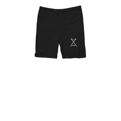 Shorts- Stickball-Medicine, a Black Midweight Fleece Shorts