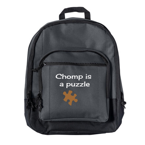 chomp is a puzzle, a Dark Charcoal Everyday Backpack
