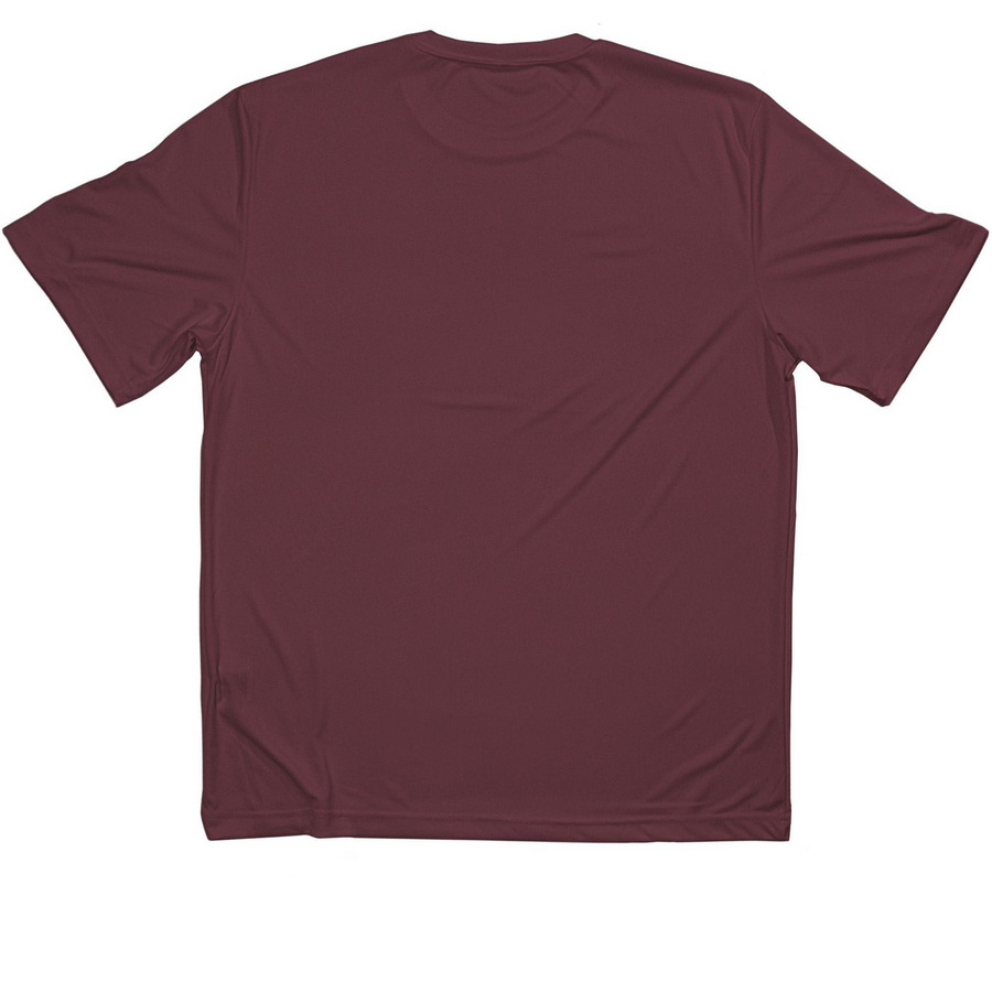 Westside CARES&nbsp;Activewear&nbsp;Pocket Logo, a Maroon Classic Performance Tee (back-view)