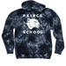 Tie Dye Peirce School, a Black Tie Dyed Pullover Hoodie