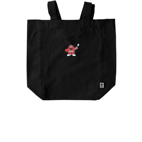 Big Red Tote Bag, a Black Recycled Cotton Tote Bag