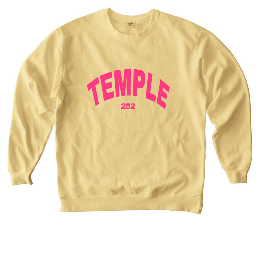 252 Temple arc - yellow/pink, a Butter Comfort Colors Crewneck Sweatshirt