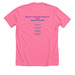 SRN Henley Master Regatta Event Shirt2, a Neon Pink Premium Unisex Tee (back-view)