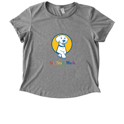 Sit. Stay. Werk. - Pride Edition, a Aluminum Grey Allmade Eco Triblend Women?s Scoop Neck Tee