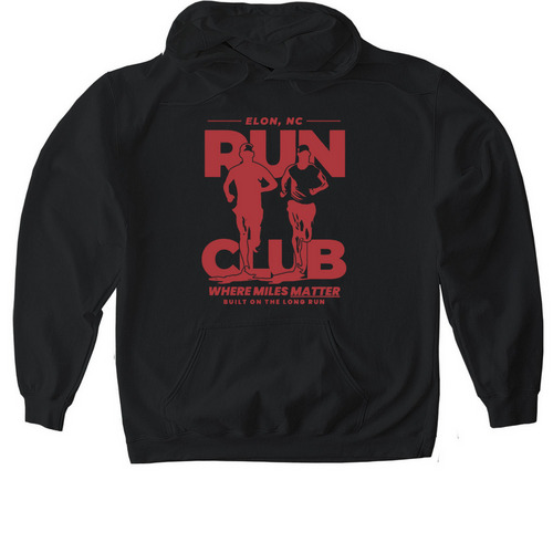Run Club Sweatshirt, a Black Gildan Softstyle Pullover Hoodie