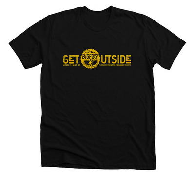 Bigfoot Adventure Challenge, a Solid Black Blend Premium Unisex Tee