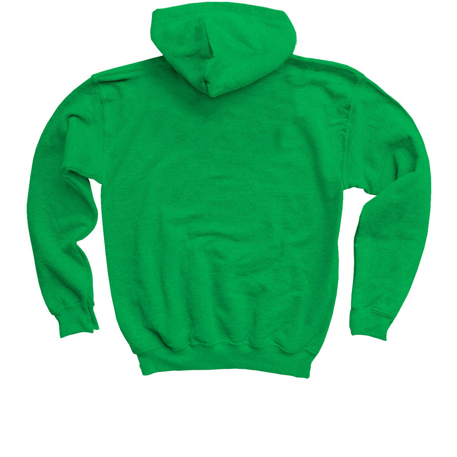 Classic Leaf, a Irish Green Youth Pullover Hoodie (back-view)