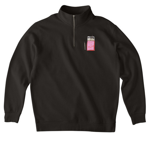 Company Member Q Zip, a Black Midweight Quarter Zip Pullover