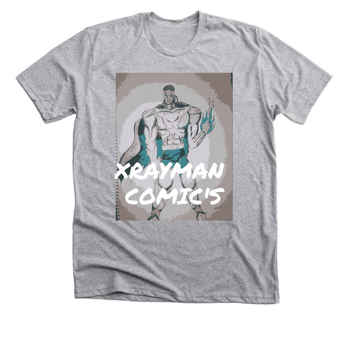 XRAYMAN COMIC'S&nbsp;, a Athletic Heather Premium Unisex Tee