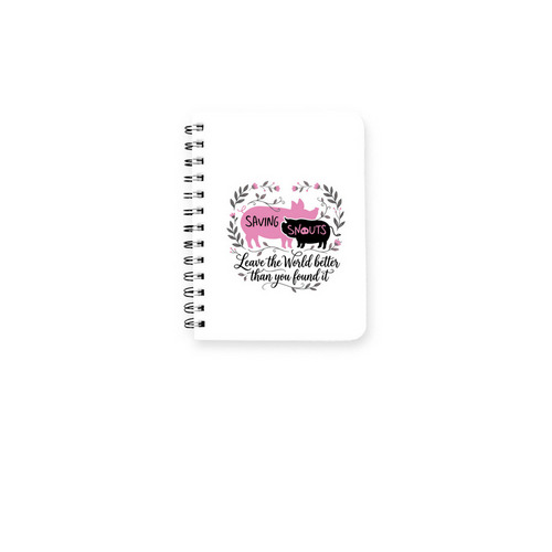 Saving Snouts Notebook, a White Spiral Notebook