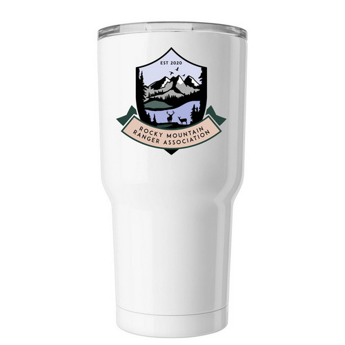 RMRA travel mug, a White Insulated Tumbler