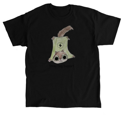 Cookie The Super Squirrel, a Black Classic Unisex Tee