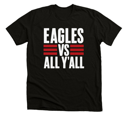 Eagles VS ALL, a Black Heather Premium Unisex Tee