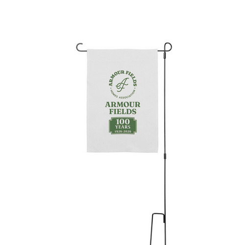 AFHA Yard Flag w/ Stake, a White 12" x 18" Yard Flag with Stake