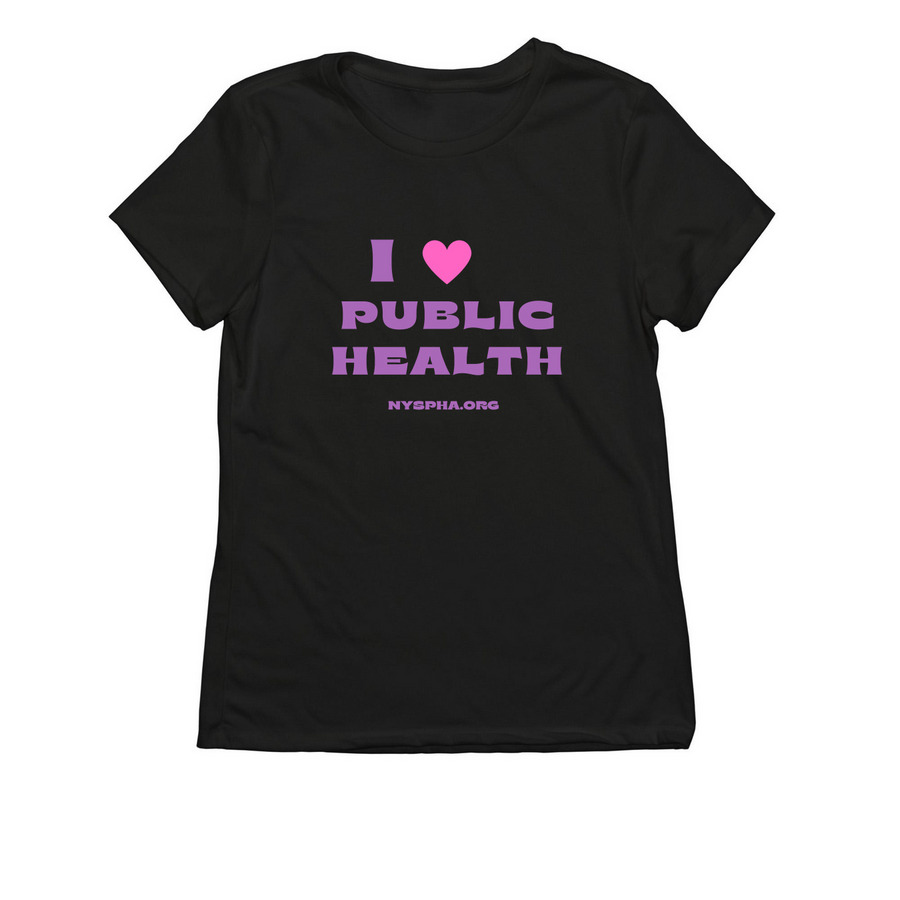 I Heart Public Health, a Deep Black Allmade Eco Triblend Women?s Tee